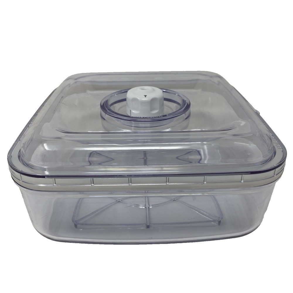 FoodSaver 2.25 Qt Square Vacuum Seal Marinating Canister Clear - Great Condition